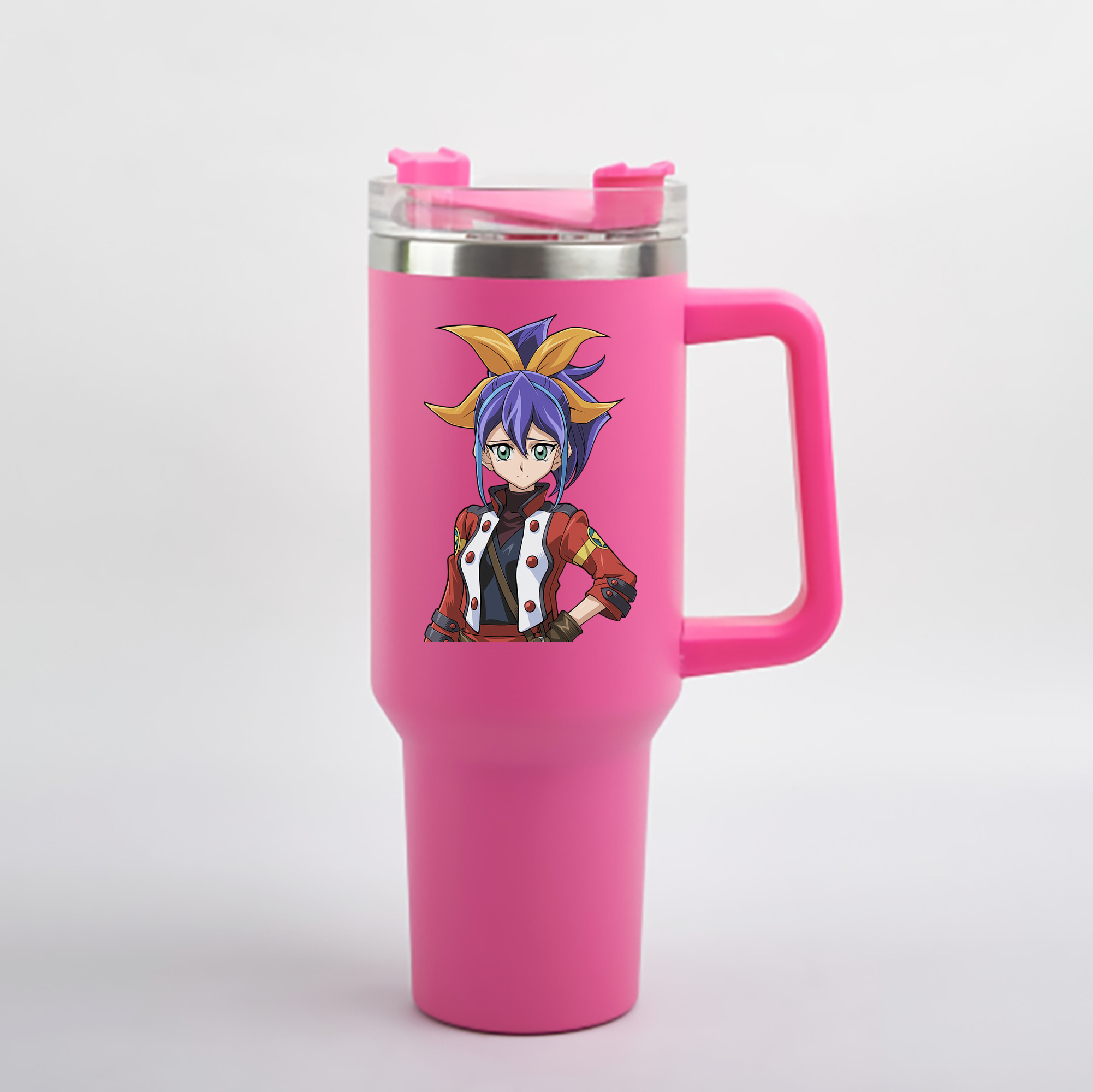 （画像用） 遊☆戯☆王 Yu-Gi-Oh! 1200mL車用タンブラー - クリスタルステッカー（プラスチックストロー付き）